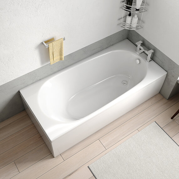 Kent Straight Small Baths 1500 X 700 Strong Acrylic White 