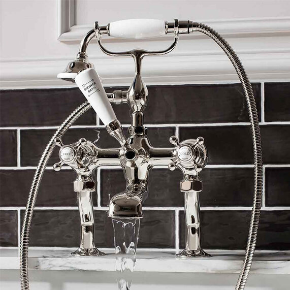 Belgravia Crosshead Bath Shower Mixer Nickel