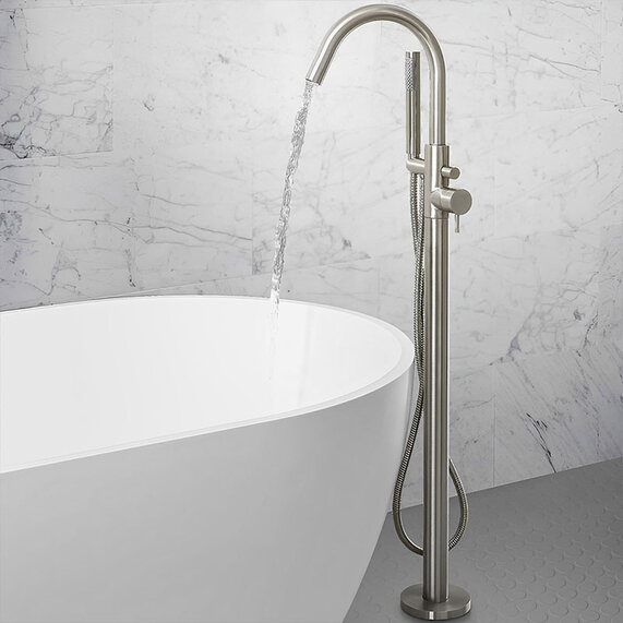 Mike Pro Bath Shower Mixer Floor Standing Stainless