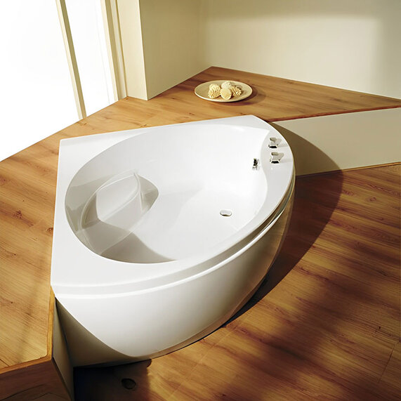 Tranquillity 1300 X 1300 Corner Bath inc Panel with Optional Carronite Reinforcement