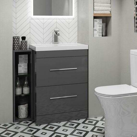 Patello 60 Vanity and 200 Filler Unit Grey