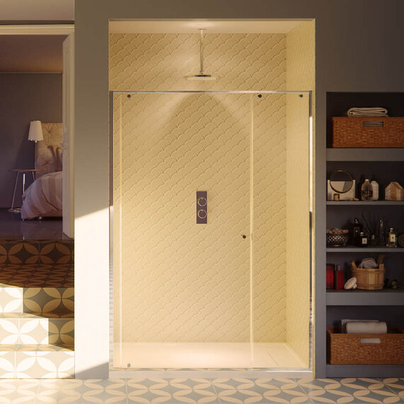 Matki One, Pivot Shower Door for Recessed Enclosure (Sizes to 1200mm)