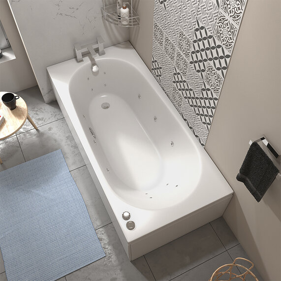 1600 x 700 - Whirlpool Bath - 6, 10 or 14 Jets, Straight, Laguna