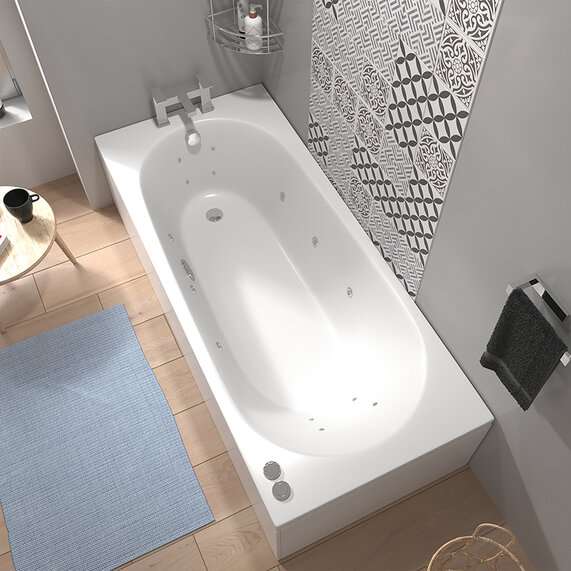 1700 x 700 - Jacuzzi Bath - Super Strong, Optional Back & Foot Jets, Laguna