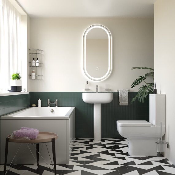 Laguna Square Bath Basin Toilet Panels and Taps - Bathroom Suite Complete Package