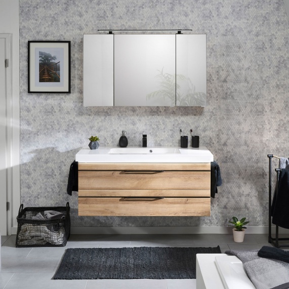 Balto Bathroom 600mm Wall Hung Vanity Unit 2 Drawers