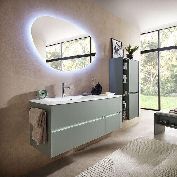 Solitaire 6010 1120 Bathroom Vanity Unit Lh or Rh 4 Drawer