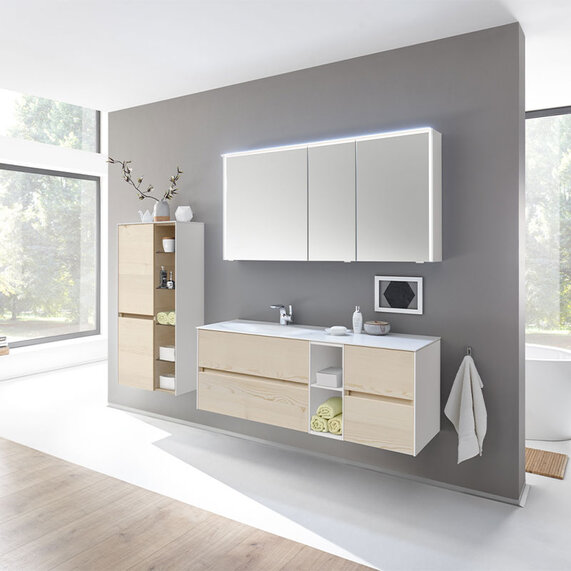 Solitaire 6010 1320 Bathroom Vanity Unit Lh or Rh with 4 Drawers and Shelf
