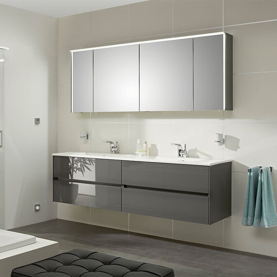 Solitaire 6010 1820 4 Drawer Double Basin Vanity Unit