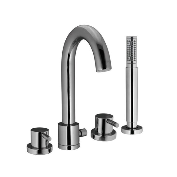 Florentine 4-Hole Shower Bath Mixer Tap, Deck Mounted, Lp 0.3