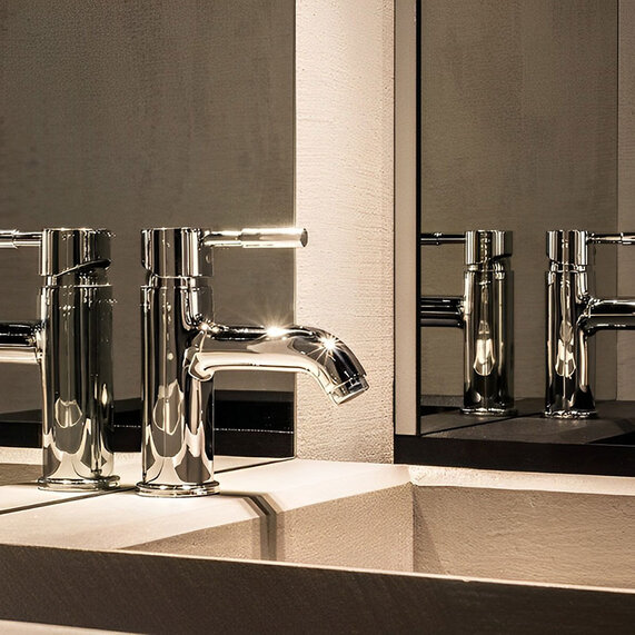 Solo Single Lever Basin Mixer with 375mm Long Braided Hoses and Click Clack Basin Waste, Slotted (Ald-729), Hp 1.0