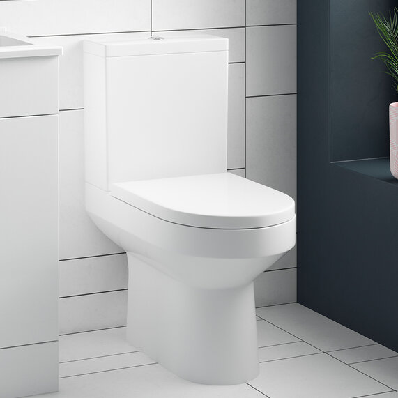 Harmony Semi Flush To Wall Toilet and D Shape Soft Close Seat