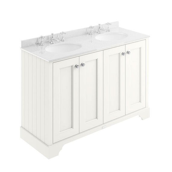 1200mm Pointing White 4 Door Traditional Vanity Unit with Basin - Bayswater