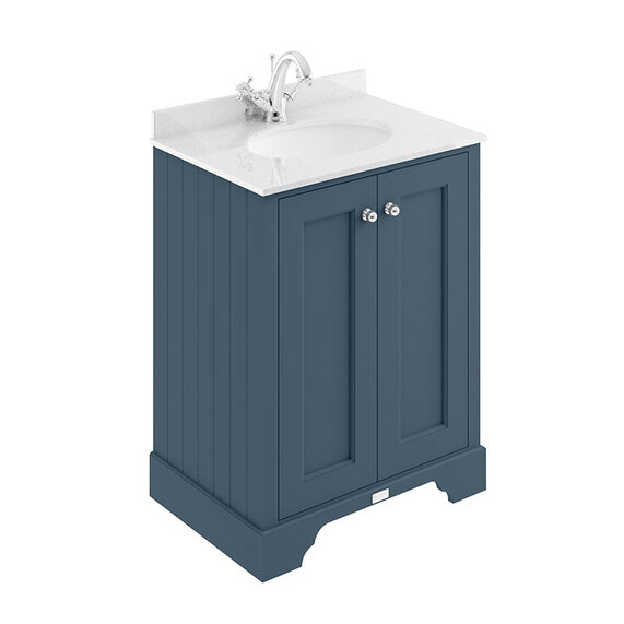 600mm Stiffkey Blue Two Door Traditional Vanity Unit with Basin - Bayswater