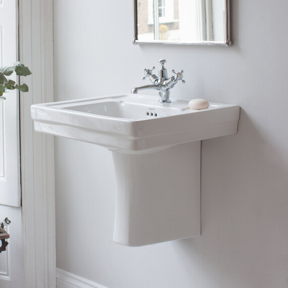 Burlington Victorian Basin 56cm and Semi Pedestal