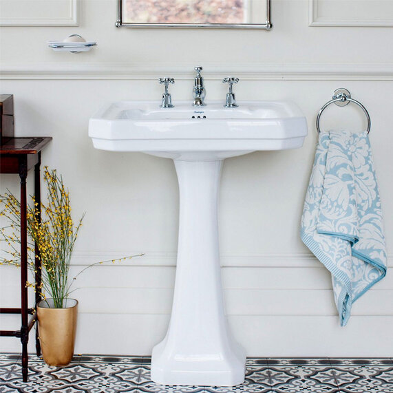 Burlington Contemporary Basin 58cm and Pedestal