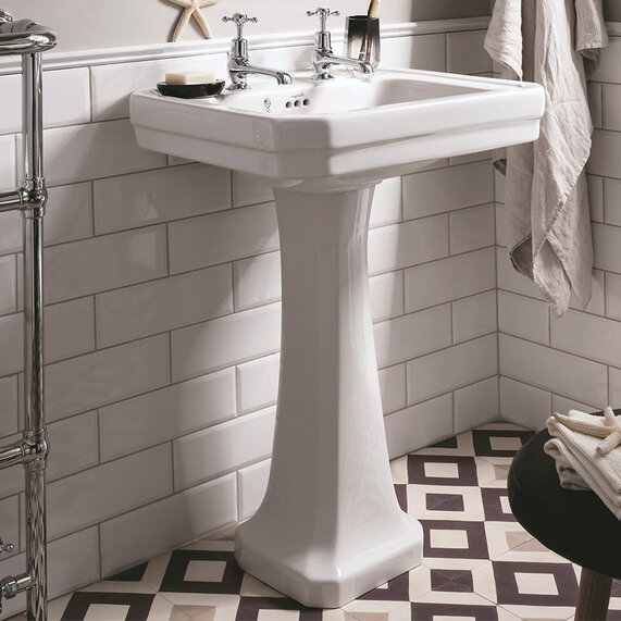 Burlington Contemporary Basin 58cm and Regal Pedestal