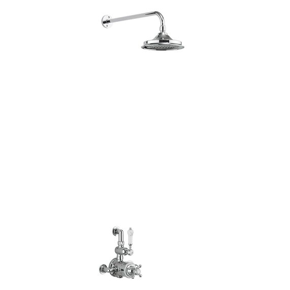 Burlington Avon Thermostatic Exposed Shower Valve Single Outlet with Fixed Shower Arm (6 Shower Head)