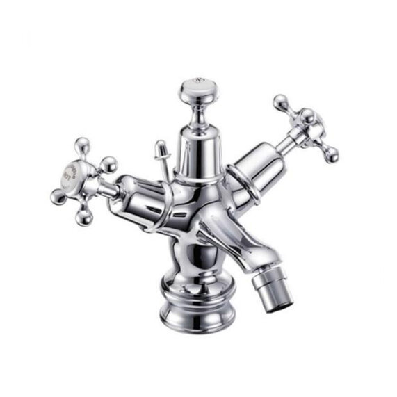 Burlington Claremont Bidet Mixer with High Central Indice with Pop Up Waste