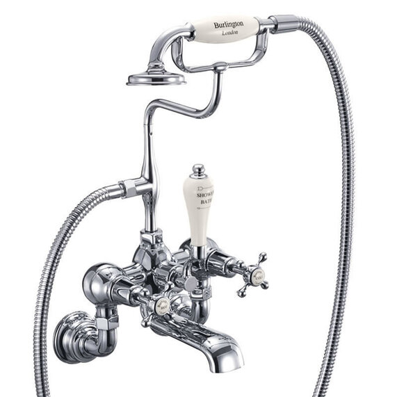 Burlington Claremont Bath Shower Mixer Wall Mounted with