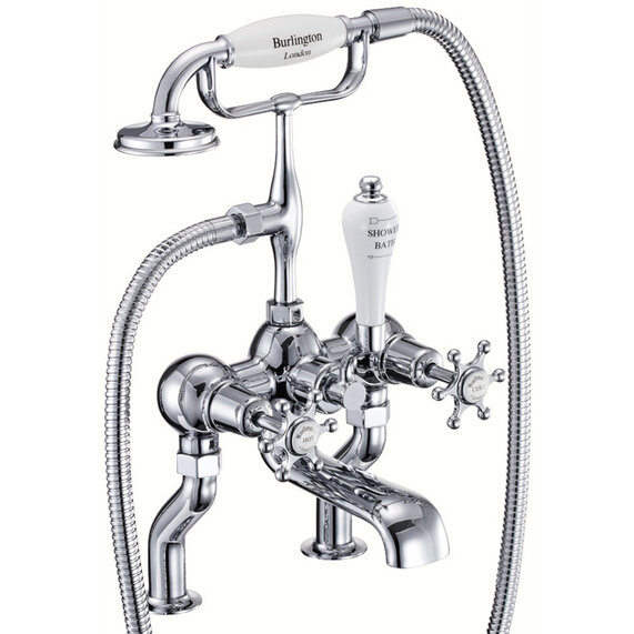 Burlington Birkenhead Bath Shower Mixer Deck Mounted with S Adjuster