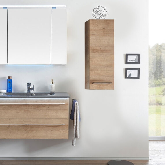 Solitaire 6025 Wall Cabinet 1 Door, Glass Shelves 700mm x 300mm