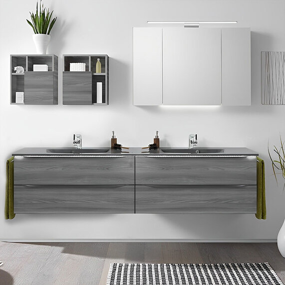 Solitaire 6025 Bathroom Vanity Unit, 4 Drawers 482X1300X460