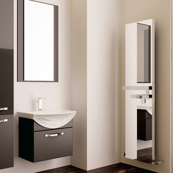 Elvino Bath Mirrored 1800 X 370 Aluminium Designer Bathroom Radiator