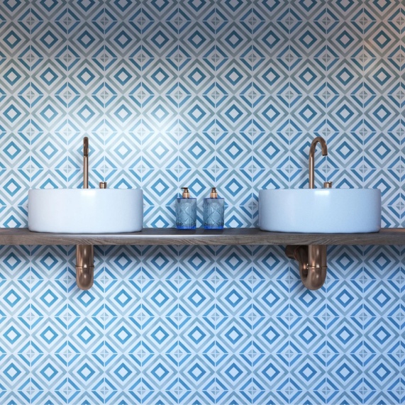 Diamond - Acrylic Shower Wall Panels, Tile-effect, Various Sizes