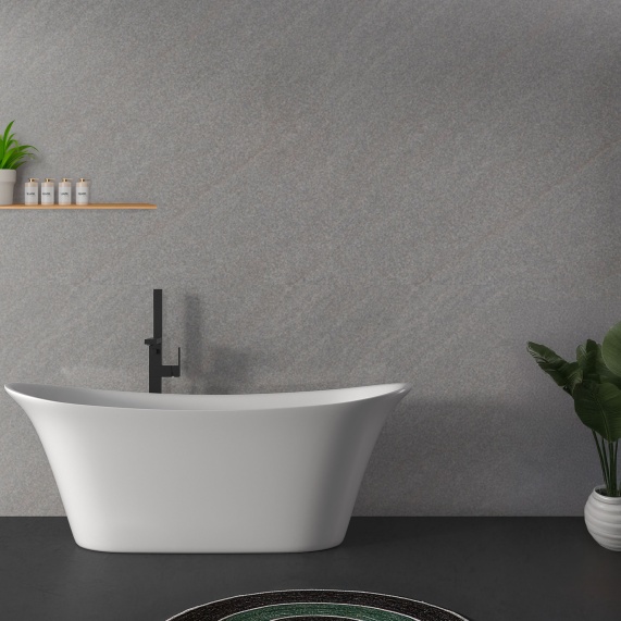 Ponente Sand: Natural Laminated Solid-core Shower Wall Panels, Various Sizes