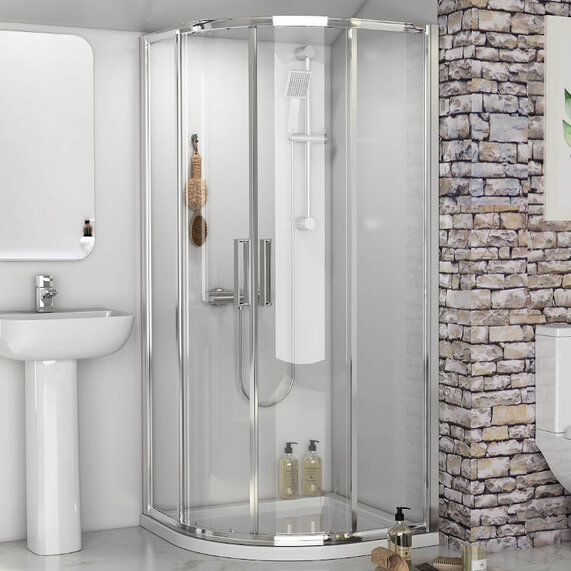 800 x 1750 - Quad Shower Enclosure - Low Height Shower