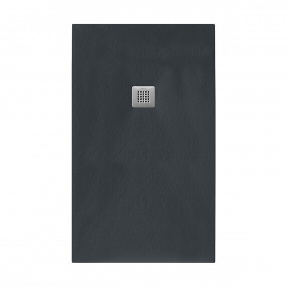 2200mm Width - Black Slate Stone Resin Rectangular Shower Tray with Waste - GIORGIO