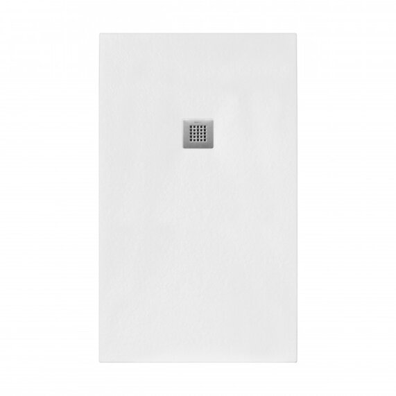 2200mm Width - White Slate Stone Resin Rectangular Shower Tray with Waste - GIORGIO