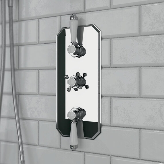 Three Way Traditional Shower Valve - Carmel Thermostatic | RIA BRASSWARE