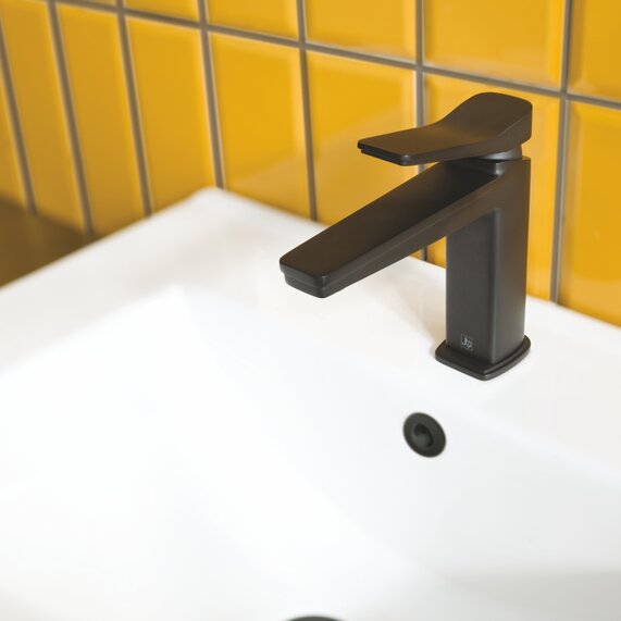 JTP Hix Matt Black Basin Mixer Tap
