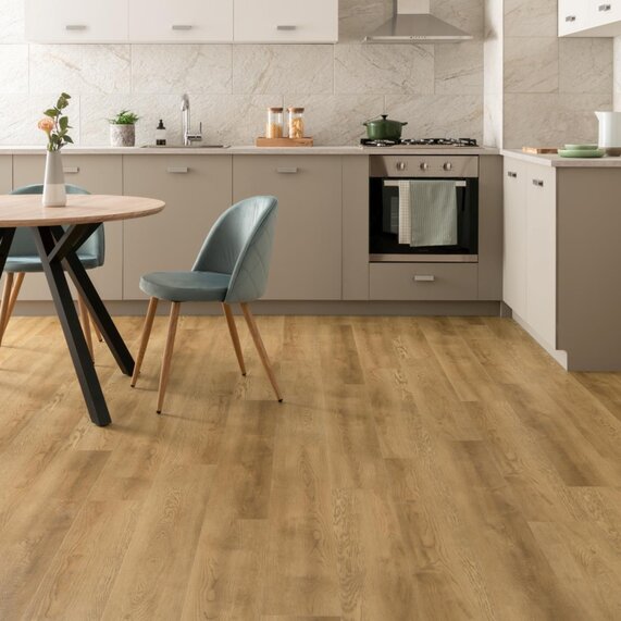 Crest Oak - Amtico Click Vinyl Floor Tiles (1.73 SQM Pack) - Embossed Wood Effect