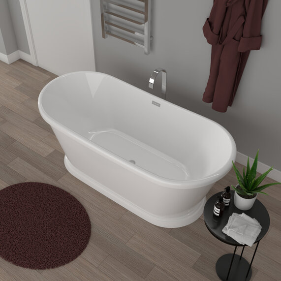 Chester Traditional 1700mm Freestanding Roll-top Bath with Plinth
