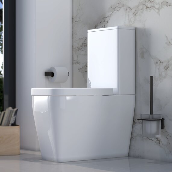Laverne Standard Height Close Coupled Toilet - Closed Back