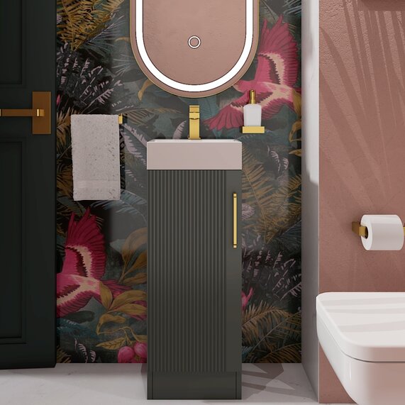 Celeste Linear 325 Green Mini Vanity Unit with Sink