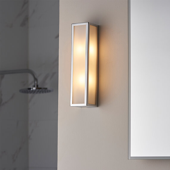 Milnor Wall Mounted Bathroom Light: 2 Bulb, IP44 Rated