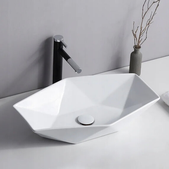 Brett White Countertop Washbasin