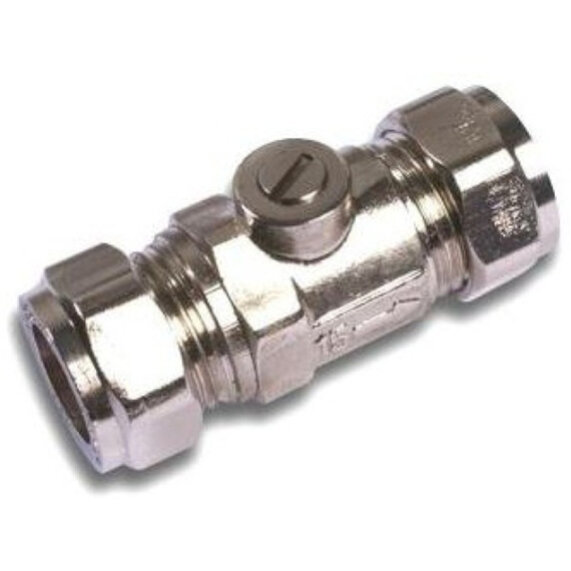 15mm Isolating Valve Full Bore (Chrome, WRAS)