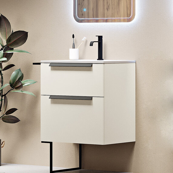 Baden Haus Urban 600 Brushed White Vanity Unit