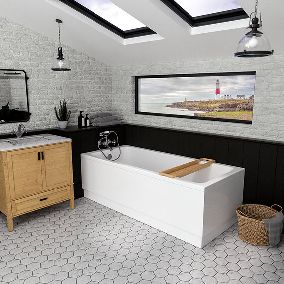 Portland Small Single-ended Bath with Optional Beauforte Reinforcement (1500, 1600mm)