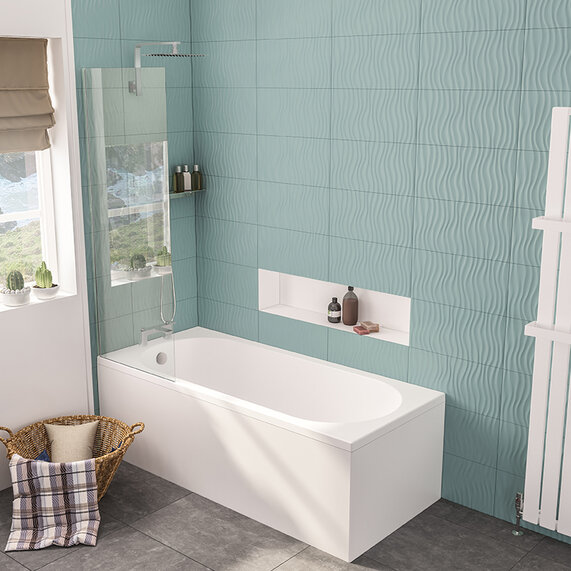 Biscay Straight Edge Bath 1700, 1800 with Optional Beauforte Reinforcement