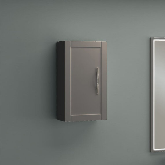 W300 x H550 - Baden Haus Tiffany Cloud Grey Wall Cupboard