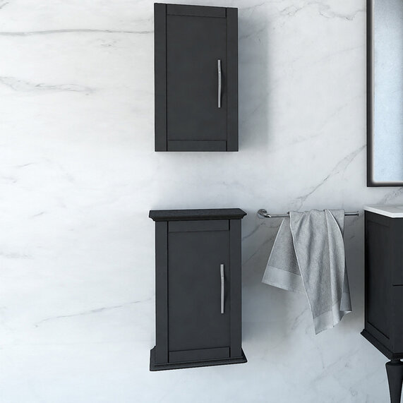 W300 x H550 - Baden Haus Tiffany Graphite Wall Cupboard