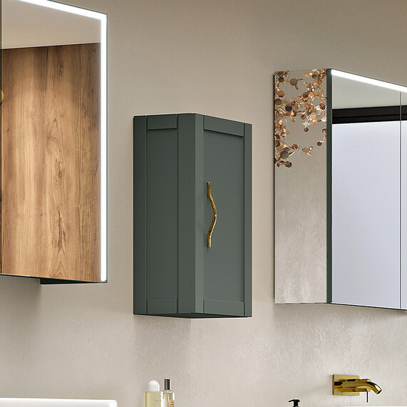 W300 x H550 - Baden Haus Tiffany Matt Green Wall Cupboard
