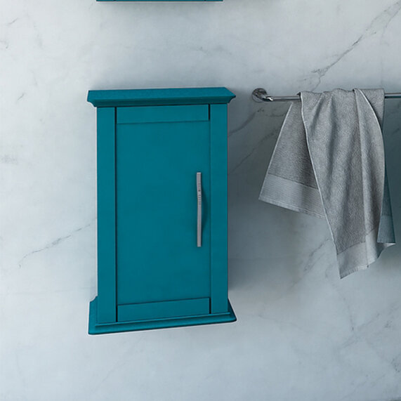 W340 x H590 - Baden Haus Tiffany Petrol Blue Wall Cupboard