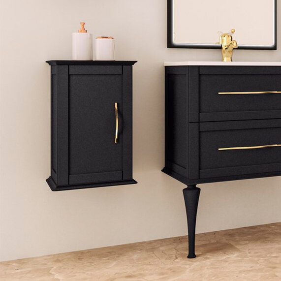 W340 x H590 - Baden Haus Tiffany Graphite Wall Cupboard